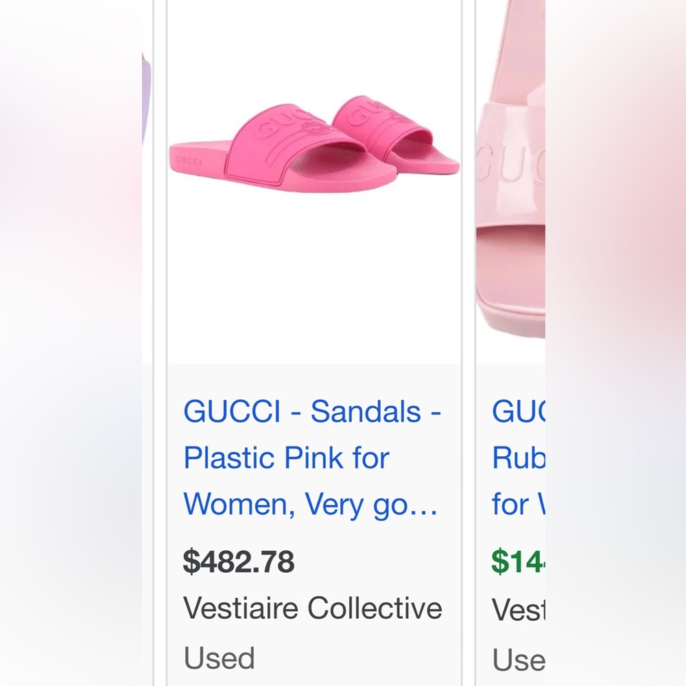 Gucci pink slides rubber - Picture 5 of 5